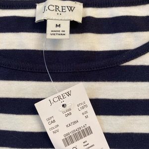 JCrew navy/white striped tank